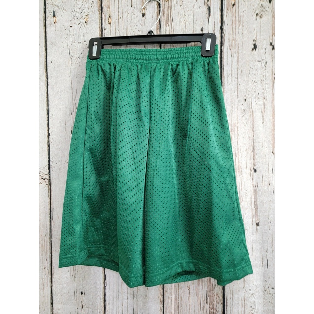 Adult Size‎ Small A4 Green Mesh Drawstring Basketball Workout Shorts 9" NeW